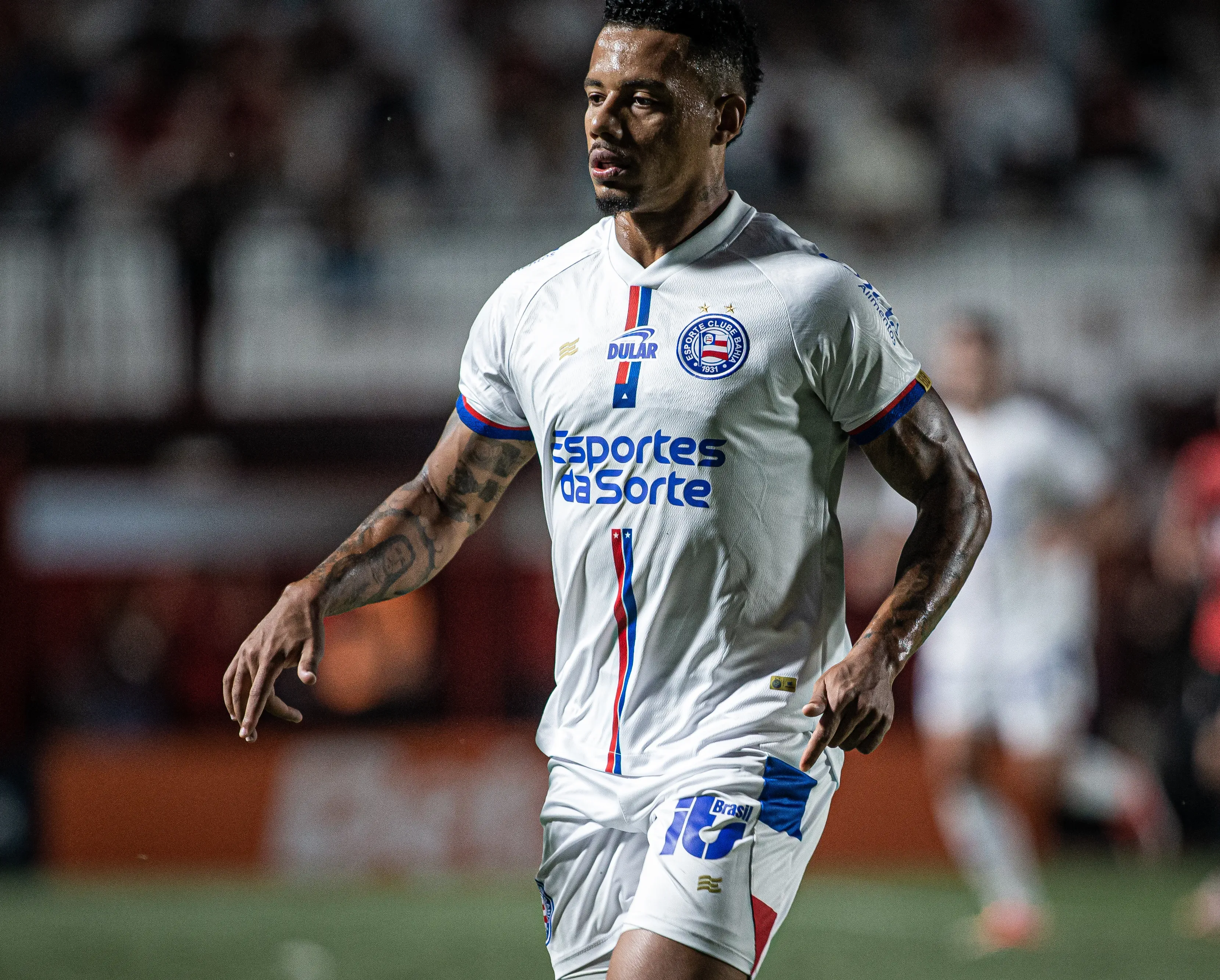 Rafael Ratao jogador do Bahia durante partida contra o Atletico-GO no estadio Antonio Accioly pelo campeonato Brasileiro A 2024. Foto: Isabela Azine/AGIF