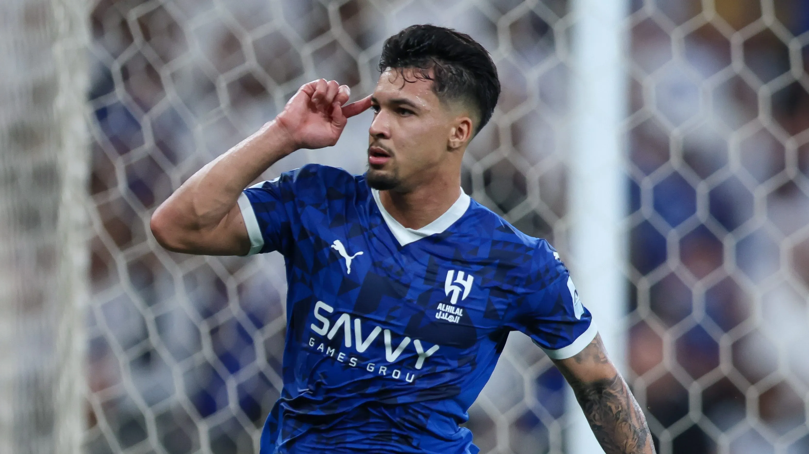 Marcos Leonardo em campo pelo Al-Hilal. (Photo by Yasser Bakhsh/Getty Images)