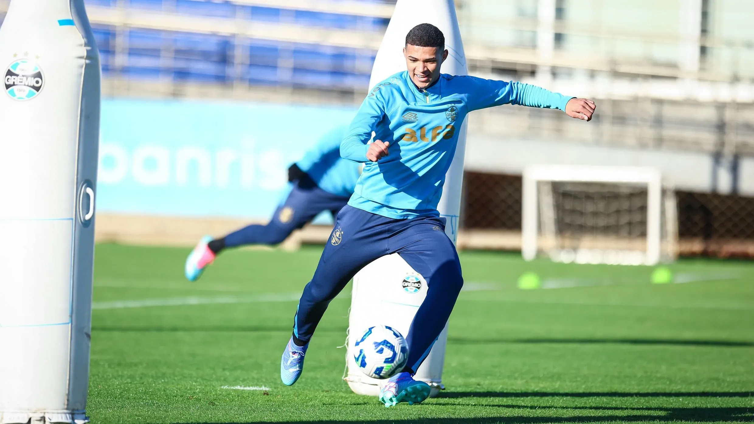 Luis Eduardo, jogador do Grêmio. Foto: Lucas Uebel / Grêmio