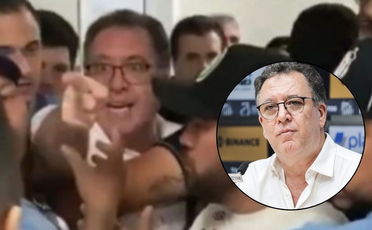 Marcelo Teixeira é flagrado discutindo com torcedores do Santos após vitória sobre o Vila Nova