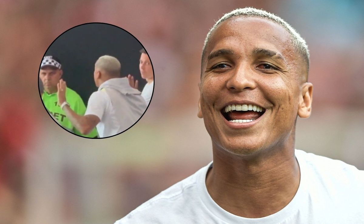 Deyverson, do Atlético-MG, é flagrado discutindo com segurança no Maracanã em derrota contra Flamengo