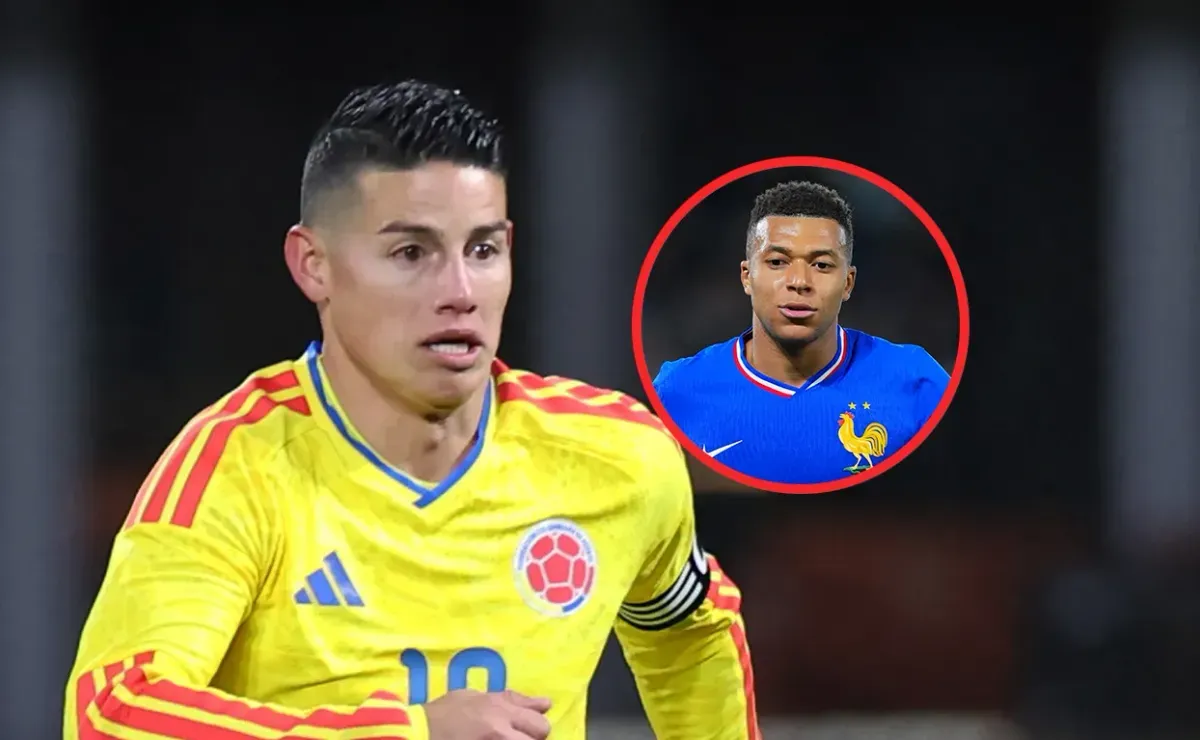 James y un mensaje que le apuntó a Mbappé por el partido de la Selección Colombia contra Francia