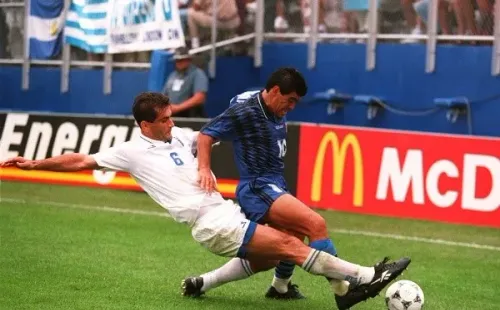 Diego Maradona en el Mundial de Estados Unidos. (Foto: Getty)