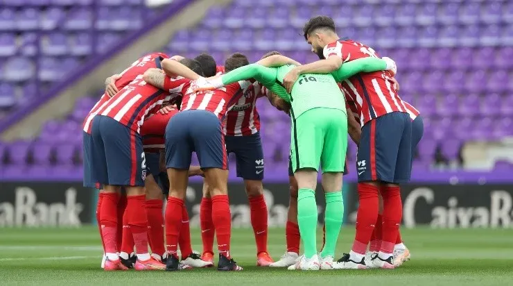 Los jugadores de Atlético Madrid previo al último partido de La Liga. Foto: Getty