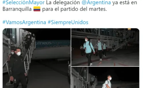 La Selección Argentina llegó a Barranquilla