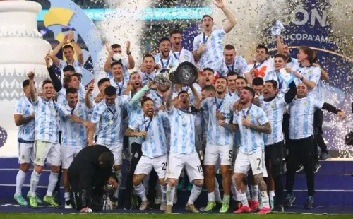 El festejo de Argentina en la Copa América. (Foto: Getty)
