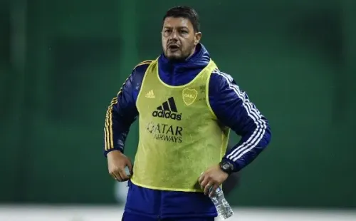 Sebastián Battaglia en el banco de Boca. (Foto: Getty)