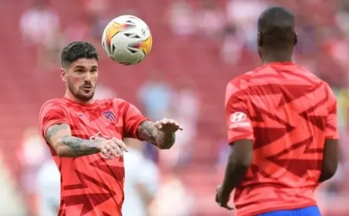 De Paul en el calentamiento previo a su debut oficial. Foto: Getty