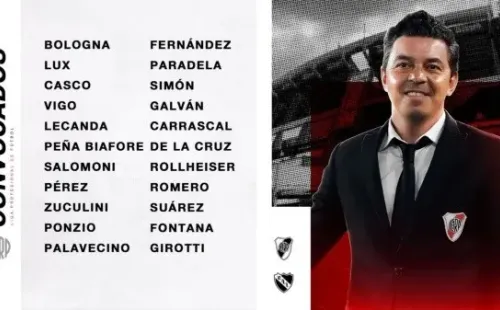 Los convocados de River. (Foto: Getty)