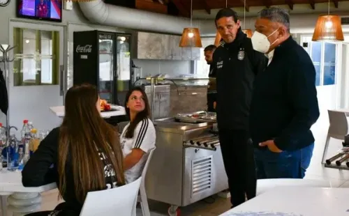 Portanova con Claudio Tapia, presidente de la AFA.