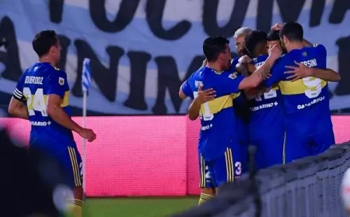 Uno de los festejos de gol de Boca. Foto: Getty