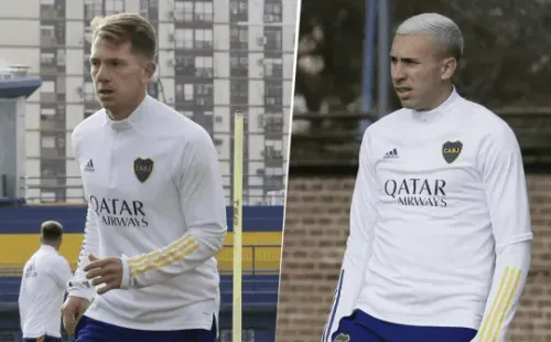 Rolón y Briasco, con chances de volver al XI. (Foto: Boca)