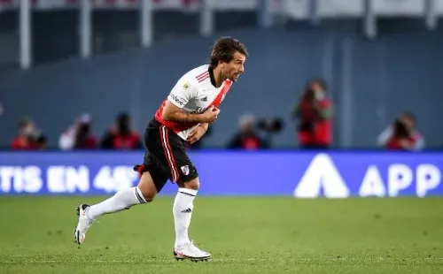 Leonardo Ponzio durante el Superclásico. (Foto: Getty)