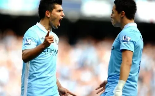 Agüero y Nasri, compañeros en Manchester City. (Foto: Getty Images)