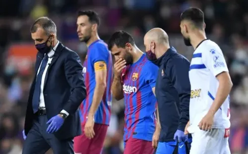 La última aparición de Agüero en un campo de juego. (Foto: Getty Images)