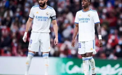 Benzema y Vinicius, las dos figuras del Real Madrid (Getty)