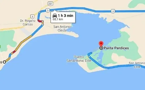 Ubicación de Punta Perdices.