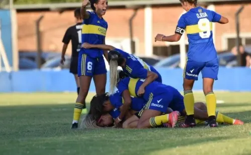 El festejo tras el 1-0 (FOTO: PRENSA BOCA)