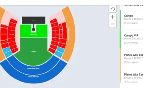 Sectores para ver a los los Guns N’Roses