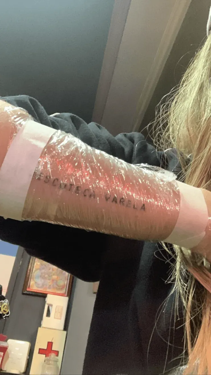 El tatuaje de Luli. (@mariafrncco)