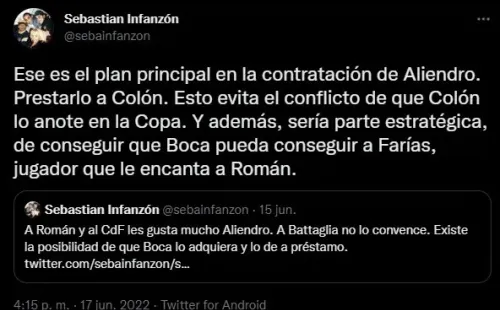 ¿Aliendro y Farías a Boca?