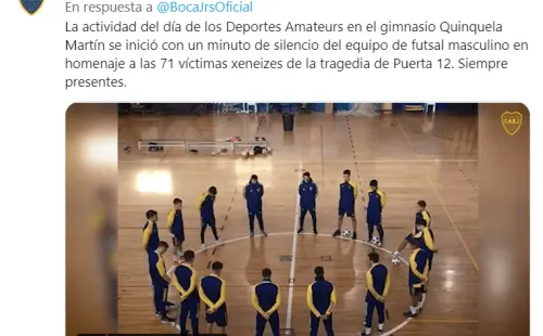 Boca arrancó su día haciendo un minuto de silencio en el predio.