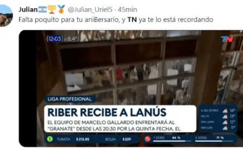 Los hinchas de Boca cargan a los de River por un zócalo de TN.