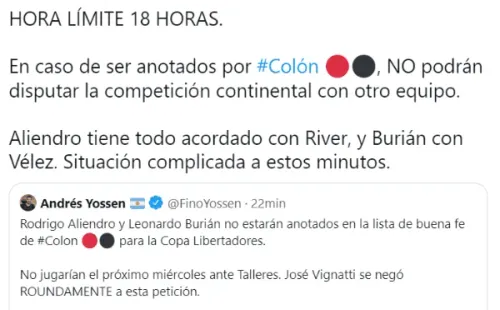 La situación de Aliendro.