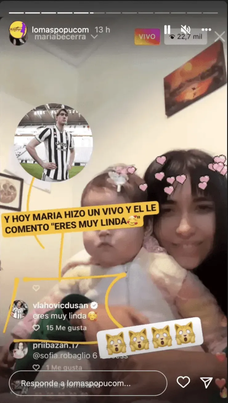 El comentario a María.