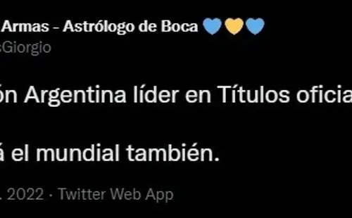 El astrólogo apuesta por Argentina.