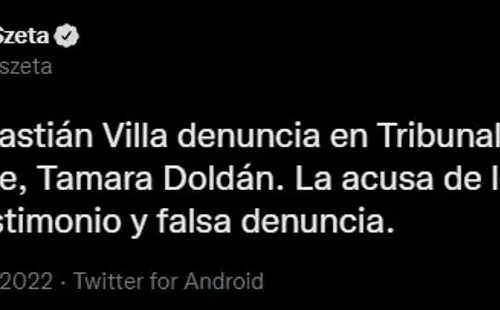 La denuncia de Villa.