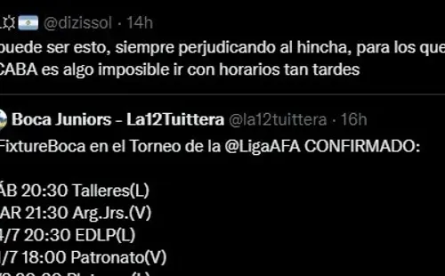 Las quejas de los hinchas.