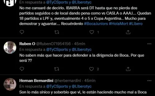 Los comentarios de los hinchas.