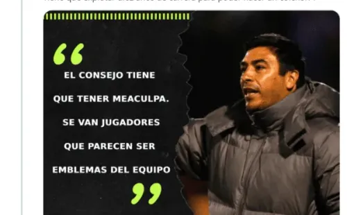 Pepe Basualdo apuntó contra el Consejo por el tema Rossi: “Siempre le echan la culpa al jugador”.