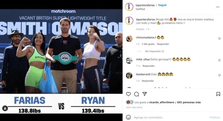 La Pantera Farías y un pesaje repleto de tensión.