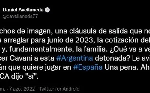 ¿Qué pasó con Cavani?