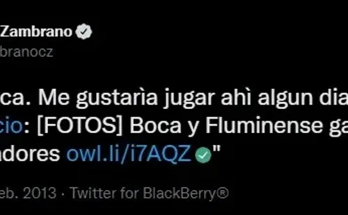 El tuit de Zambrano.
