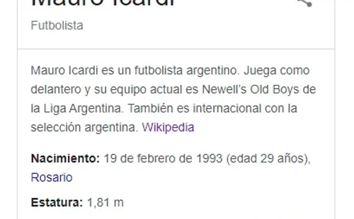 El Wikipedia de Icardi ya lo muestra como jugador de Newell’s.