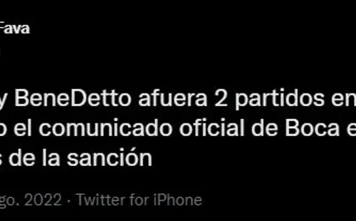 La sanción de Boca.