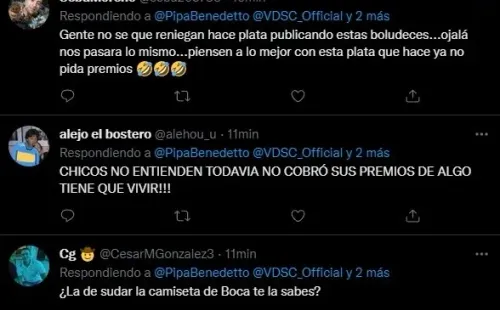 Los comentarios de los hinchas.