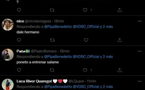 Los comentarios de los hinchas.