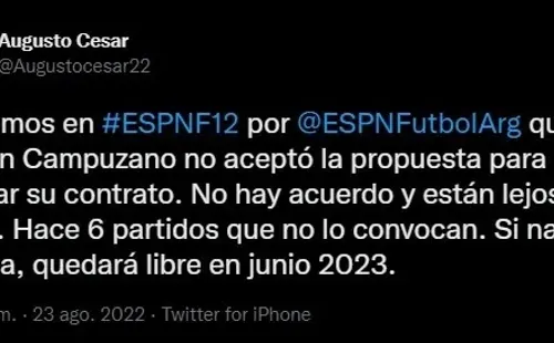 La situación de Campuzano.