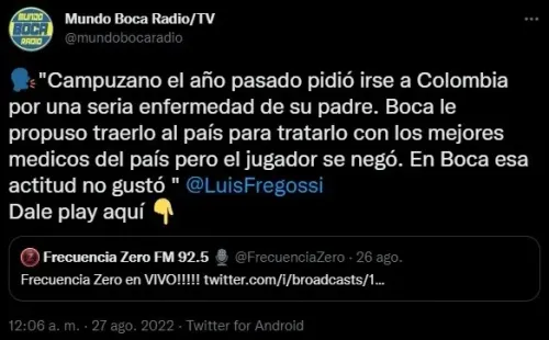 La situación de Campuzano.