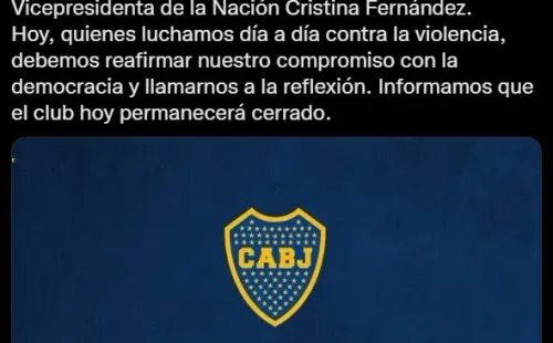 El tuit de Boca.