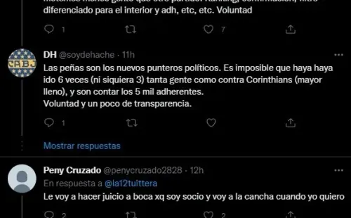 La reacción de los hinchas.