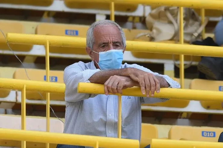 D’Onofrio en la tribuna de La Bombonera.