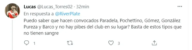 River anunció los convocados para el clásico con San Lorenzo y los hinchas piden a los pibes.