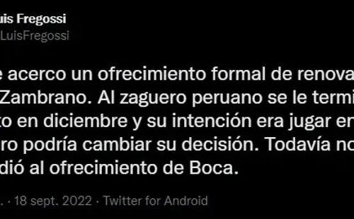 La situación de Zambrano.