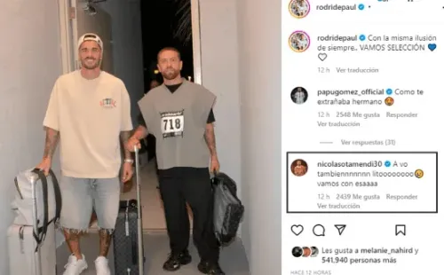 El comentario de Otamendi para De Paul.