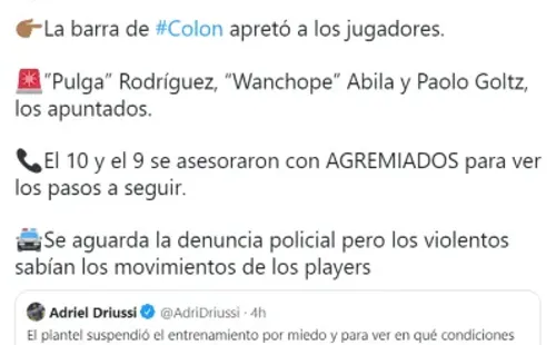 Los tres históricos apuntados por la barra de Colón.